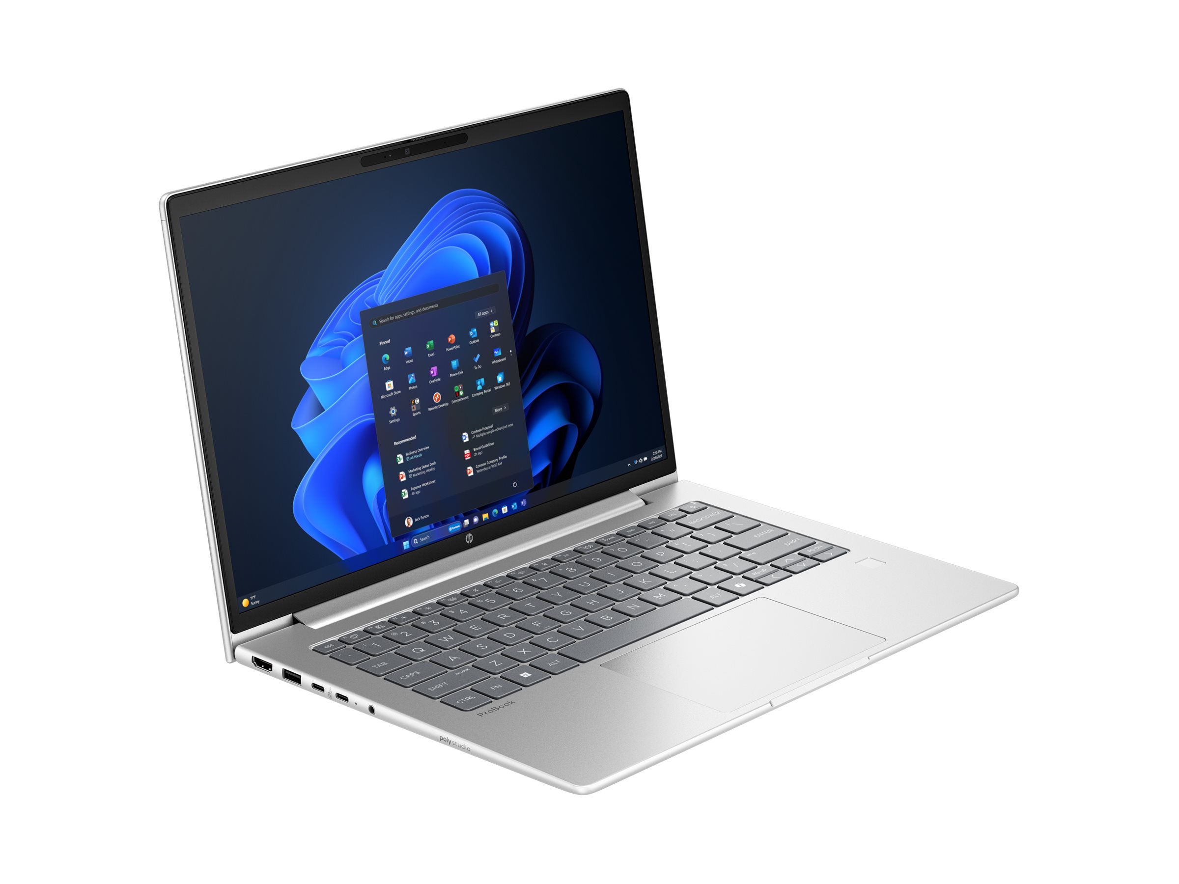 HP ProBook 4 G1i Notebook AI - 177-Grad Scharnierdesign - Intel Core Ultra 7 255H / 2 GHz - Win 11 Pro - GF RTX 3050 - 32 GB RAM - 1 TB SSD NVMe - 35.6 cm (14")