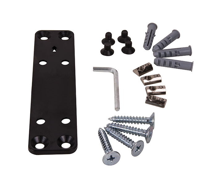 B-TECH BT8390-WFK1 - Schelle - Schwarz - BT8390-VESA200F - 200T - 400F - 400T - 45 mm - 5 mm - 188 mm, Ansicht 2