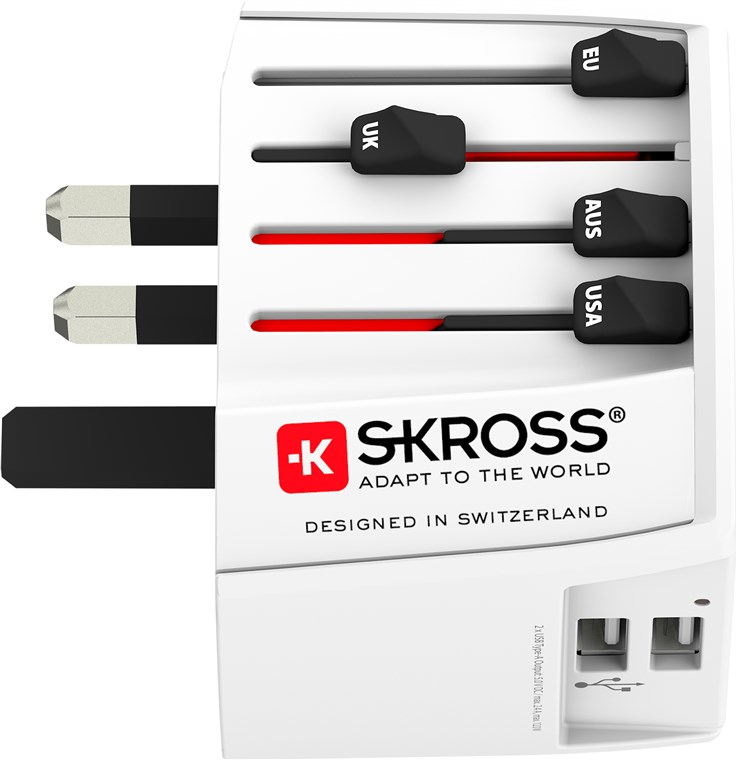 SKROSS World Adapter MUV 2 x USB A Ports - Adapter - Digital/Daten, Ansicht 4
