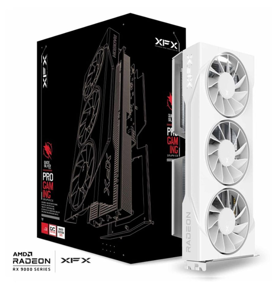 XFX Radeon Rx 9060XT Swift Triple Fan Oc White - Grafikkarte - PCI-Express, Ansicht 4