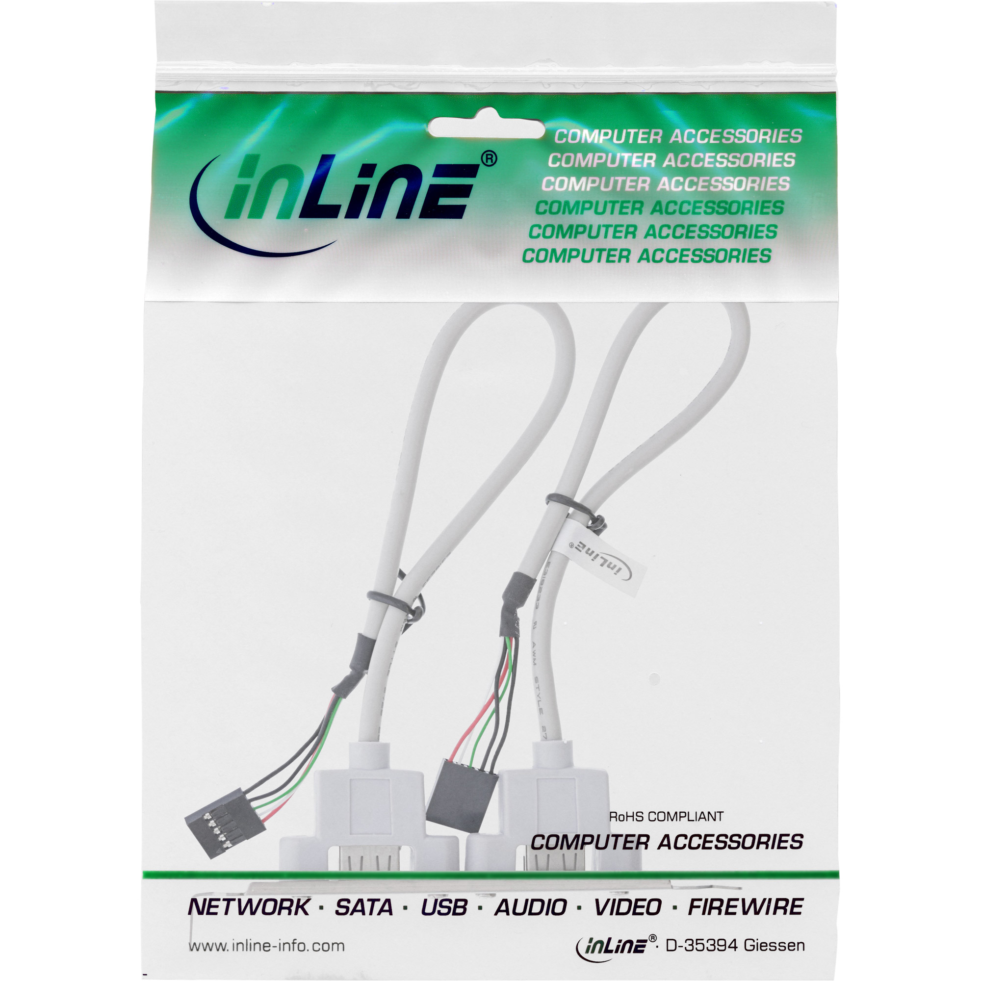 InLine - USB-Konsole - 5-poliger USB 2.0-Header (W) zu USB (W) - 15 cm