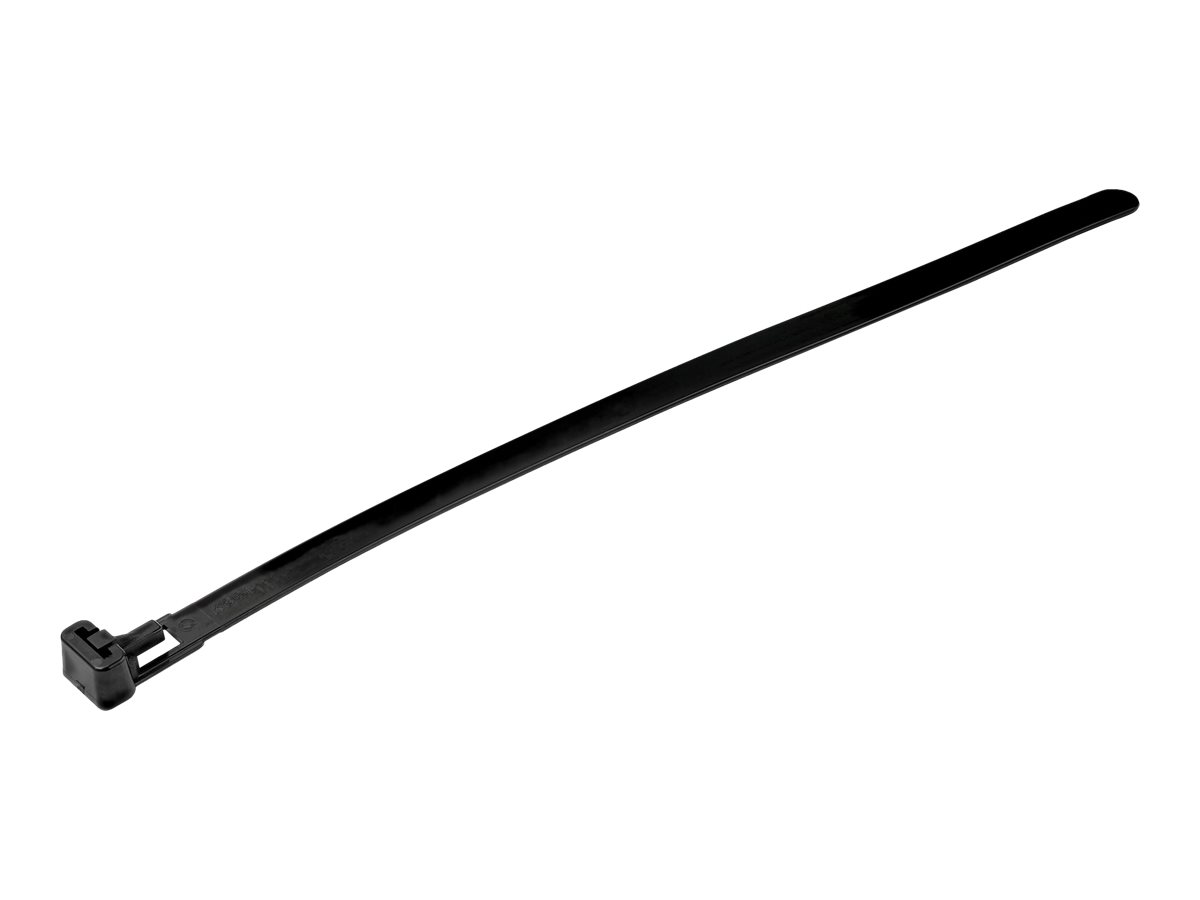 StarTech.com Kabelbinder - 203x4 mm, lösbar, 94V-2/UL, schwarz, 100 Stück - Kabelbinder - 20 cm - Schwarz - TAA-konform (Packung mit 100)