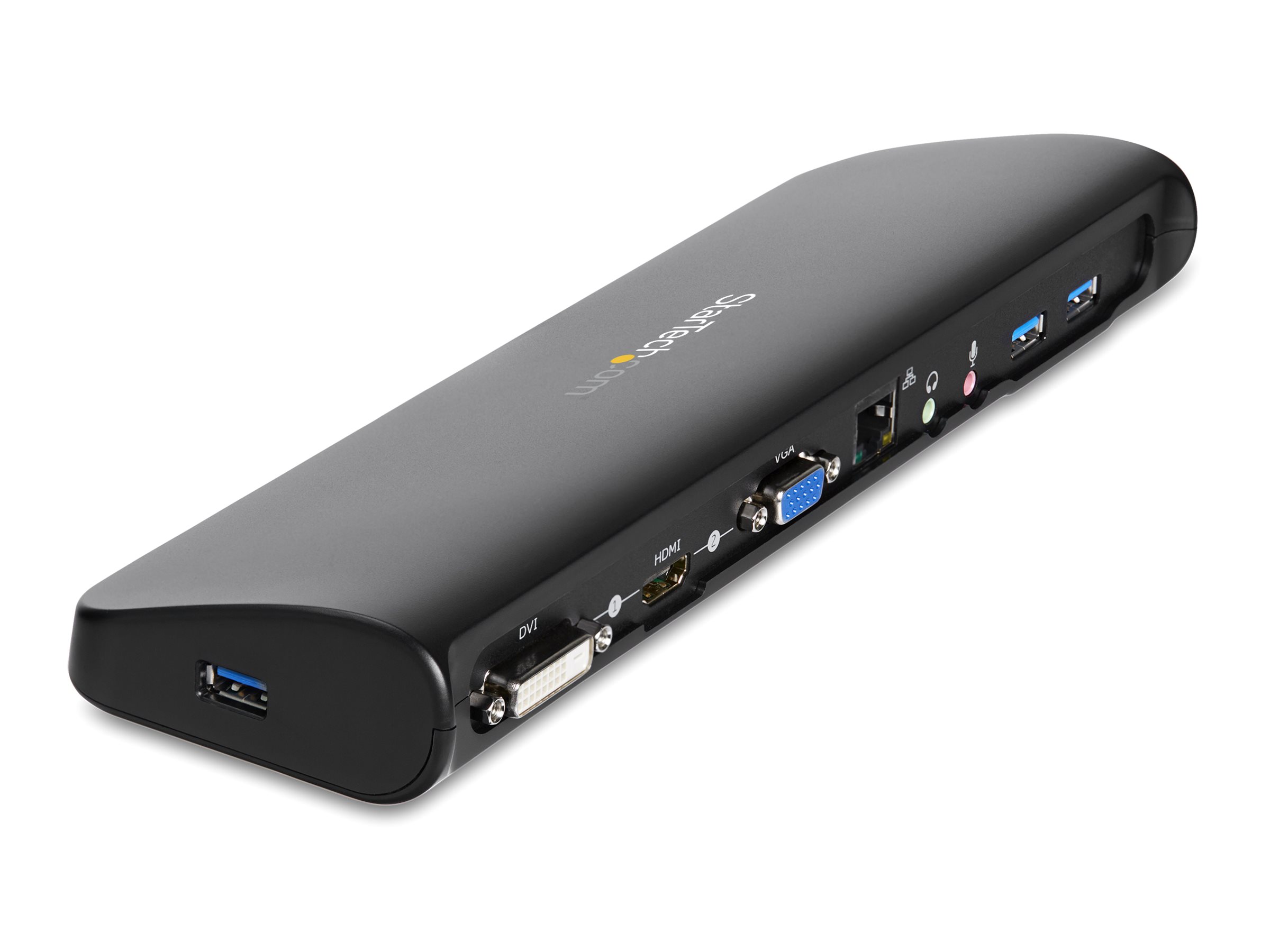 StarTech.com USB3SDOCKHDV USB Dockingstation, USB 3.0, dual Monitor, HDMI&reg; & DVI/ VGA, RJ45 Ethernet Port, kompatibel mit Windows/macOS (USB3SDOCKHDV)