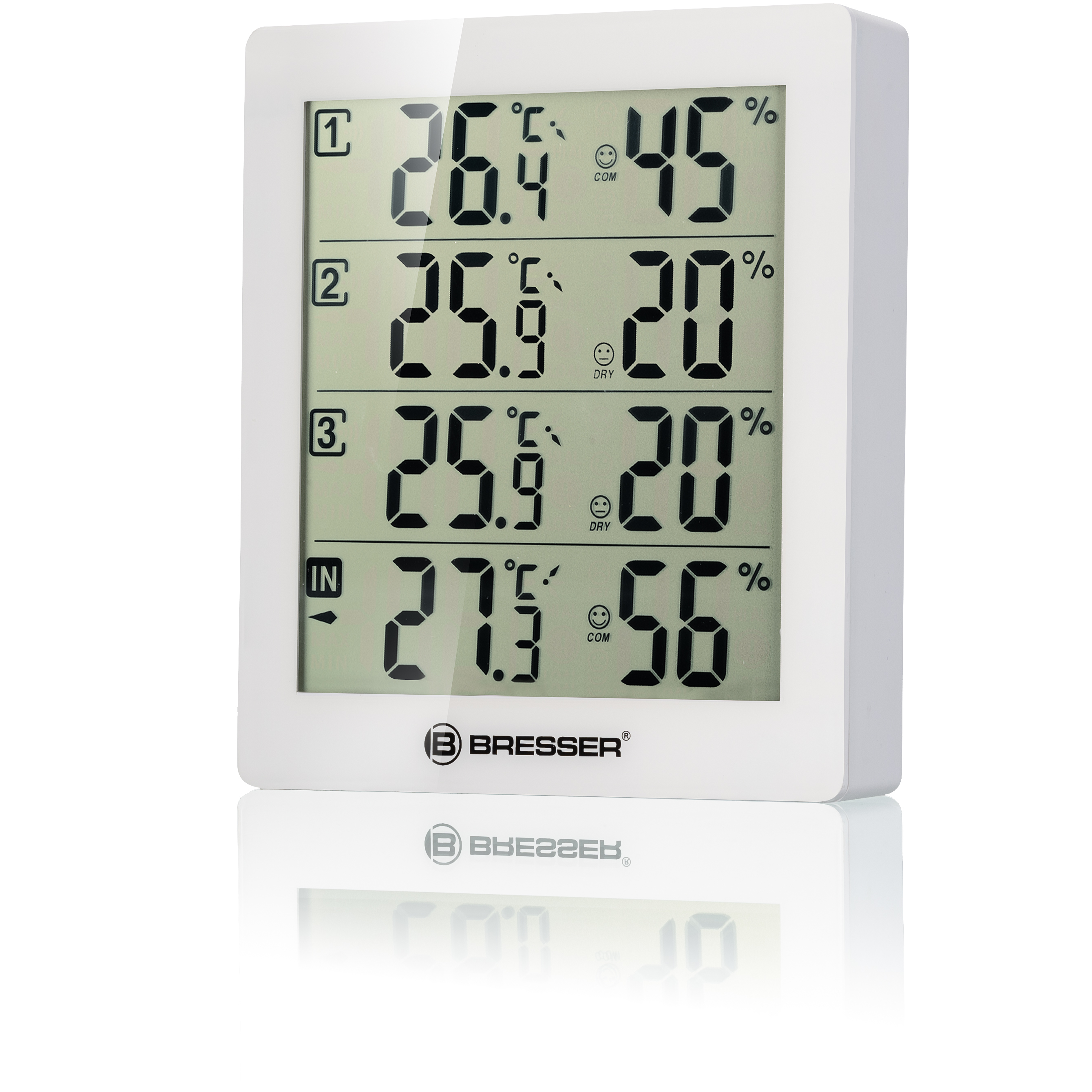 Bresser Temeo Hygro Quadro - Thermo-Hygrometer, Ansicht 2