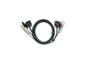 ATEN 2L-7D02UI - Video-  USB-  Audio-Kabel - USB mini-phone stereo 3.5 mm DVI-I (M)