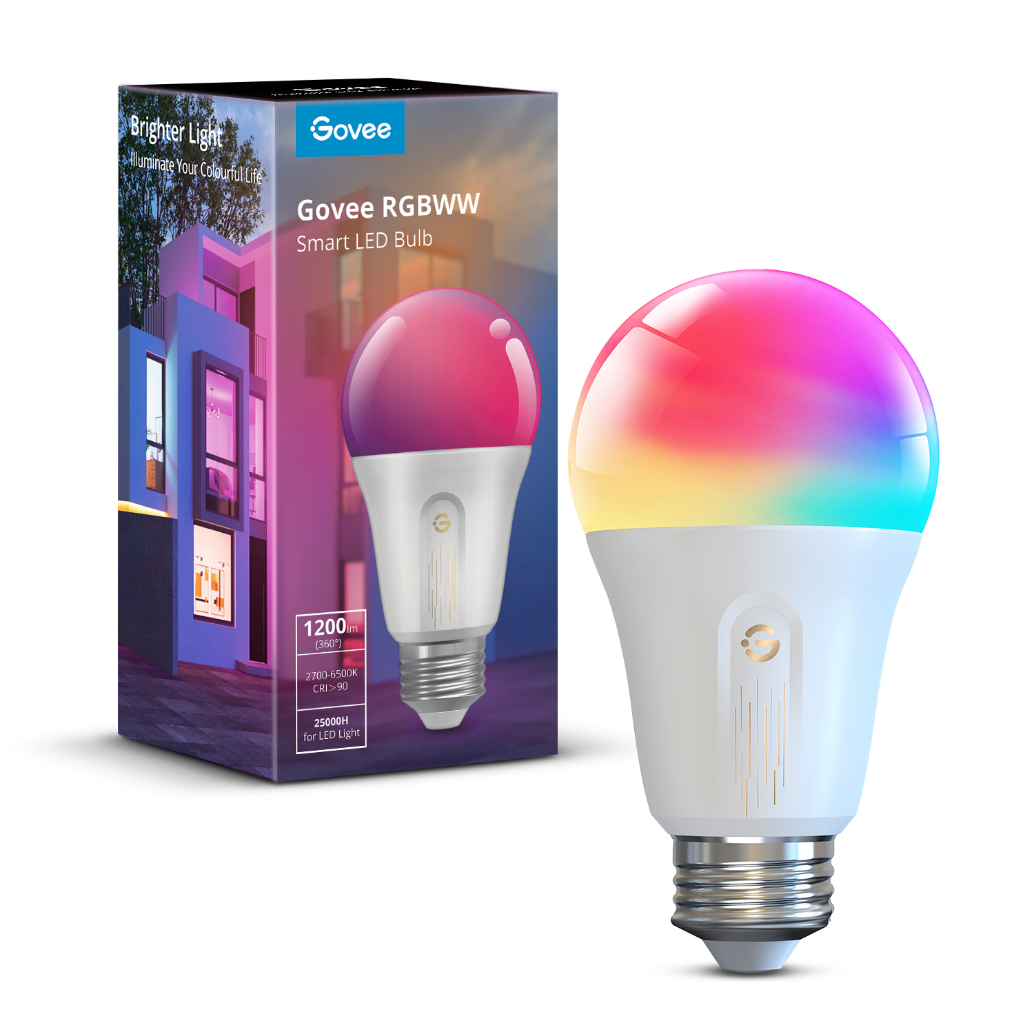 Govee Leuchtmittel Smart E27 2700-6500K RGBWW, Ansicht 2