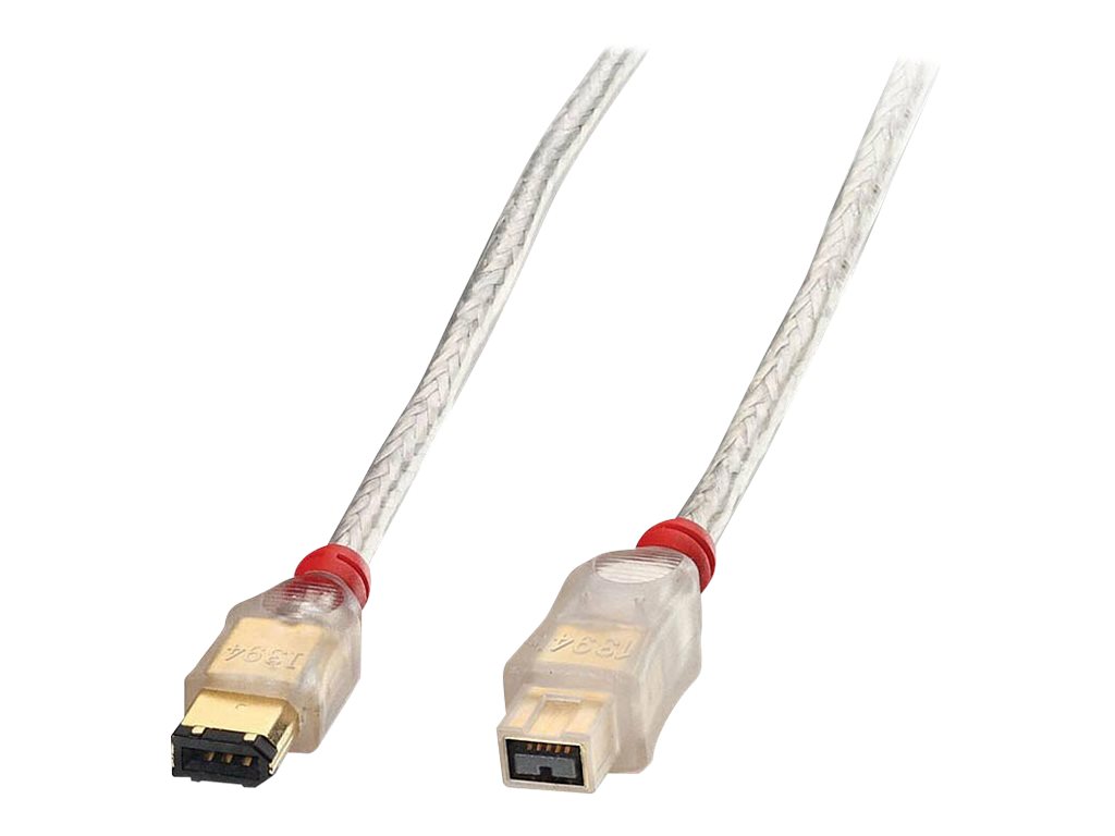 Lindy Premium - IEEE 1394-Kabel - FireWire, 6-polig (M) zu FireWire 800 (M) - 2 m - geformt - durchsichtig