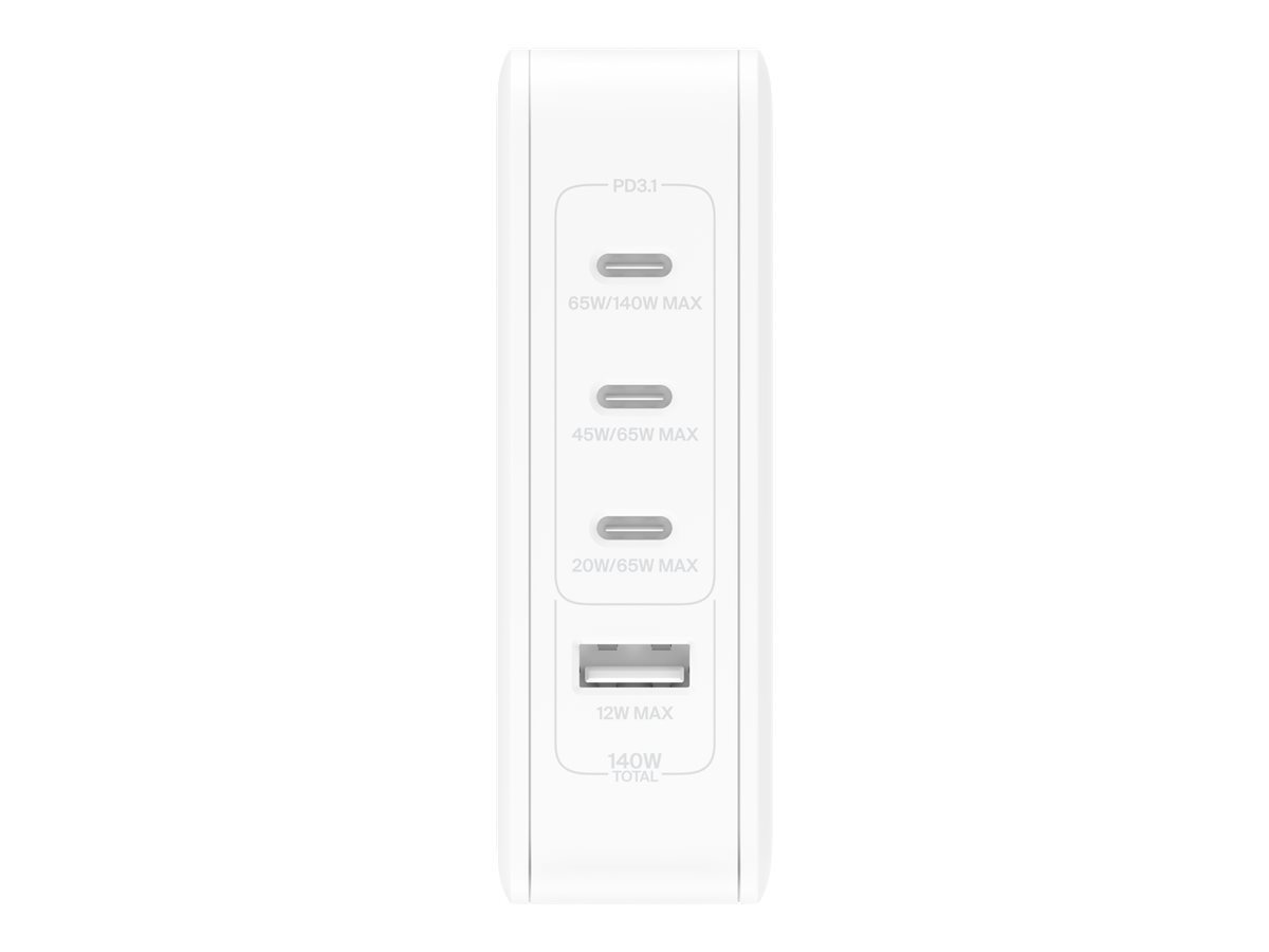 Belkin BoostCharge Pro - Netzteil - GaN-Technologie - 140 Watt - Fast Charge, Power Delivery 3.1, Ansicht 5