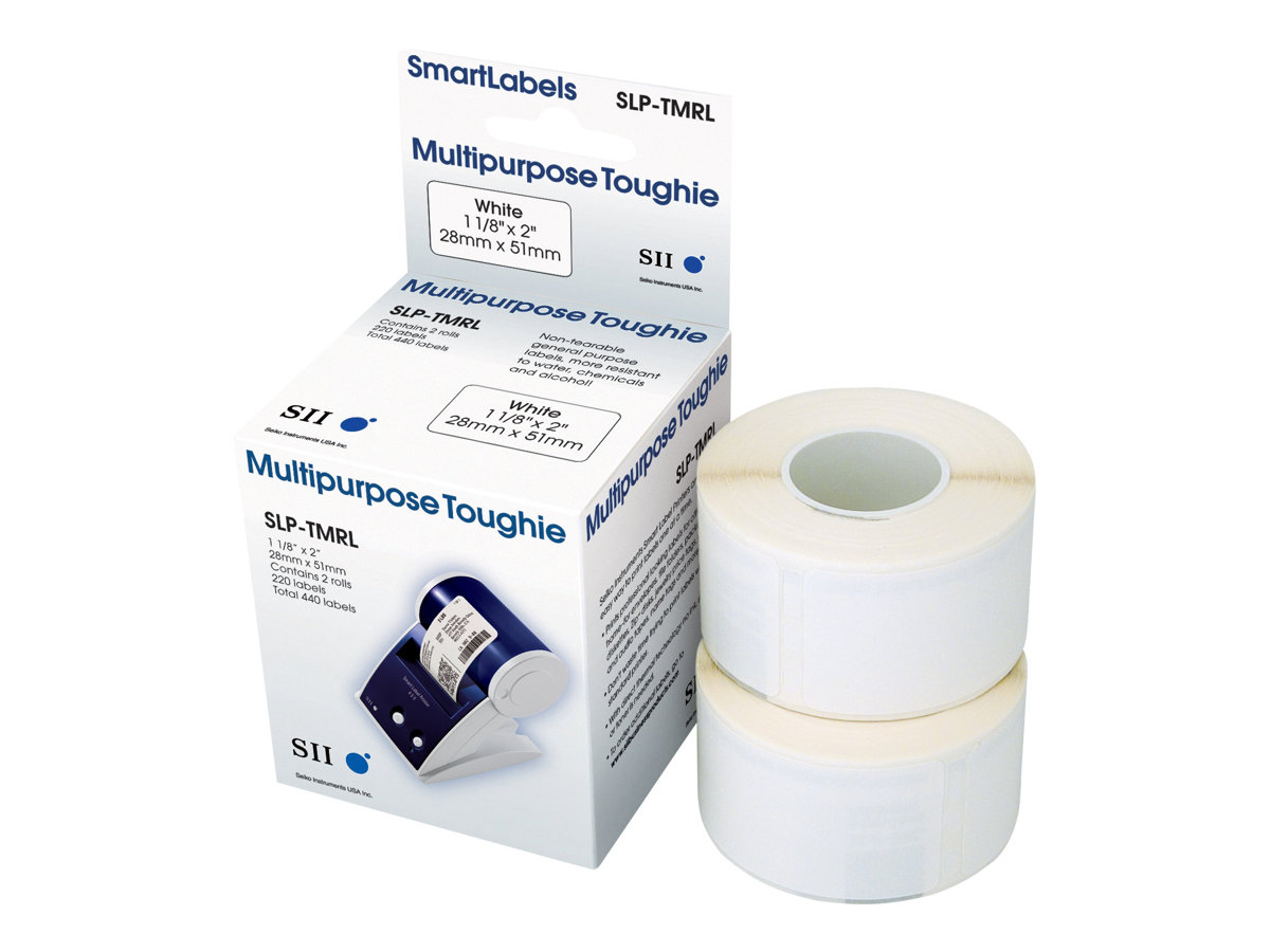 Seiko Instruments SLP-TMRL - Papier - permanenter Klebstoff - weiß - 28 x 51 mm 440 Etikett(en) (2 Rolle(n), Ansicht 3