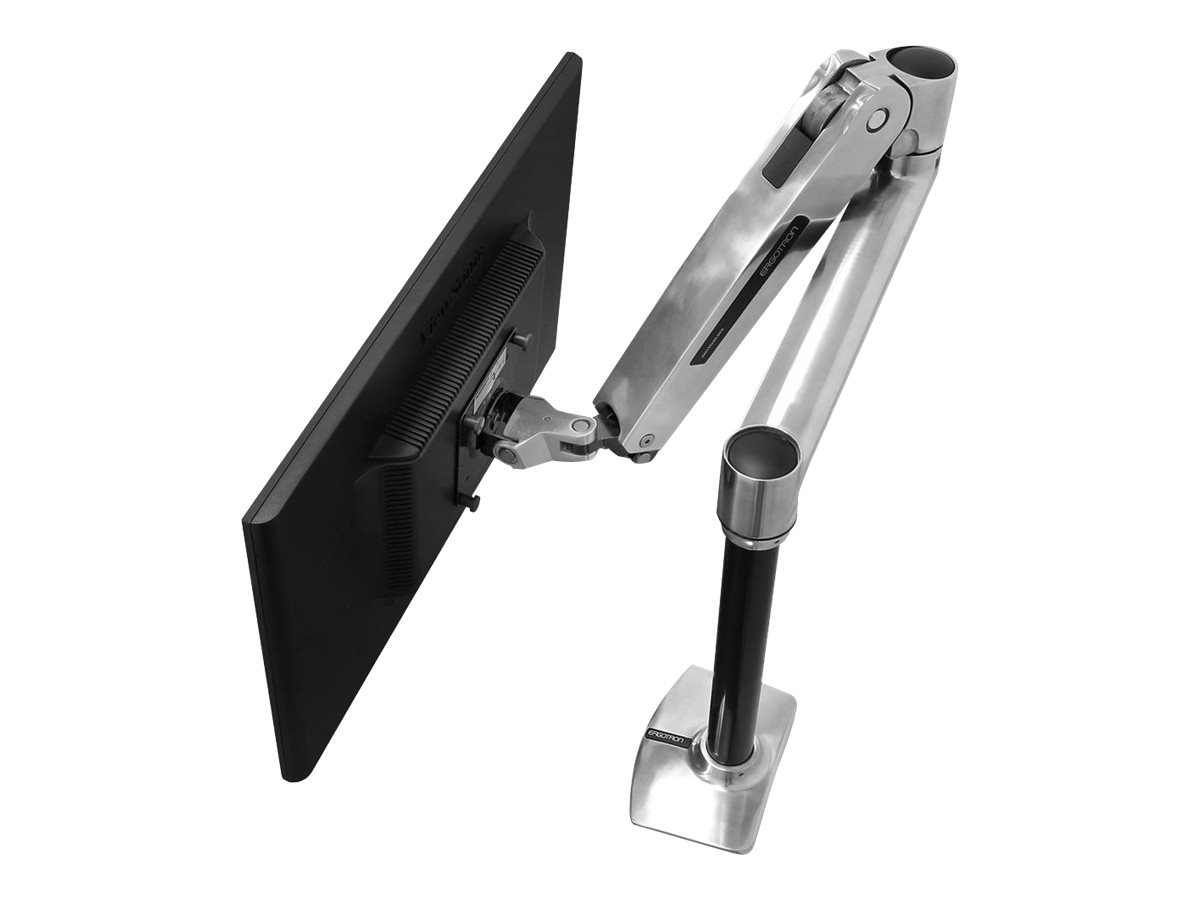 Ergotron LX - Befestigungskit (Verlängerungsarm Stange VESA-Adapter Steh-Sitz-Arm Tisch-Klemme Befestigung für Kabeldurchgang) - für LCD-Display - Aluminium - Polished Aluminum - Bildschirmgröße: bis zu 1067 cm (bis zu 42 Zoll)