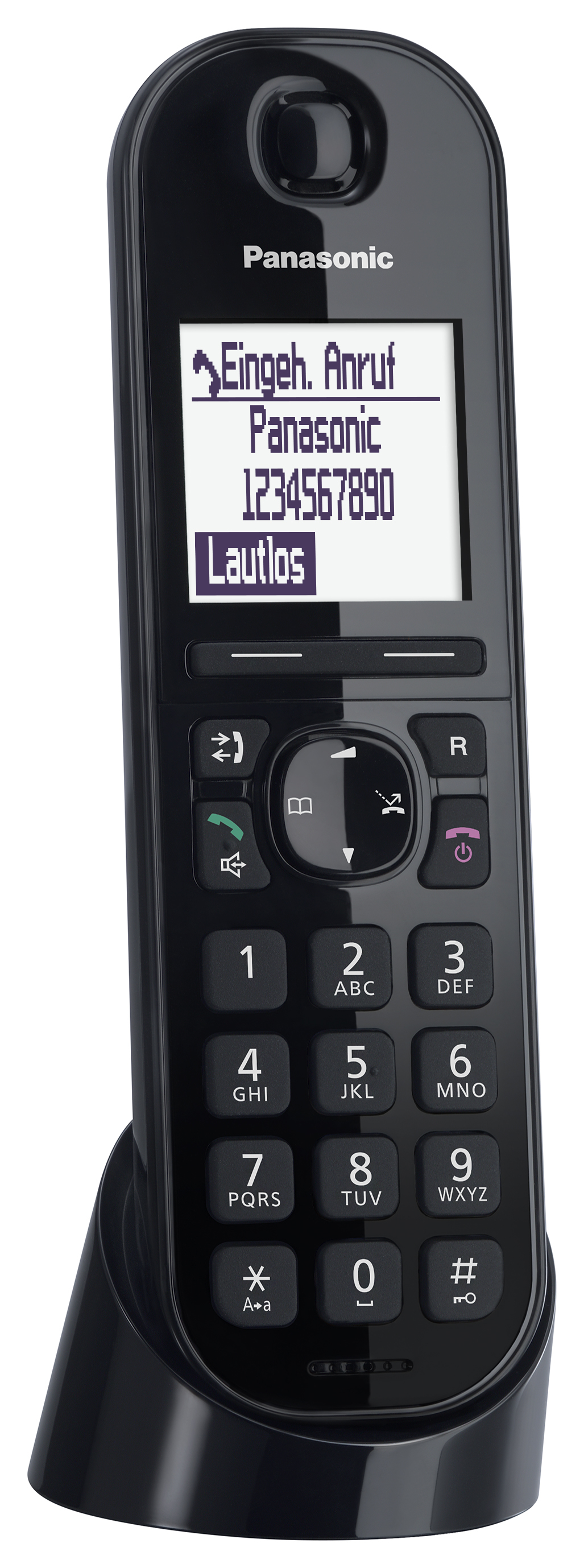 Panasonic KX-TGQ200 Trådløs digitaltelefon Ingen nummervisning Sort