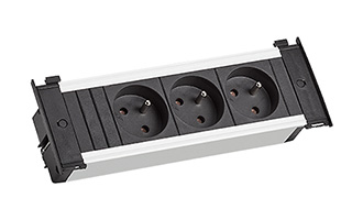 Bachmann Kapsa S - 0,2 m - Indoor - Typ E - Schwarz - Silber - 3 AC-Ausgänge - 204 mm, Ansicht 2