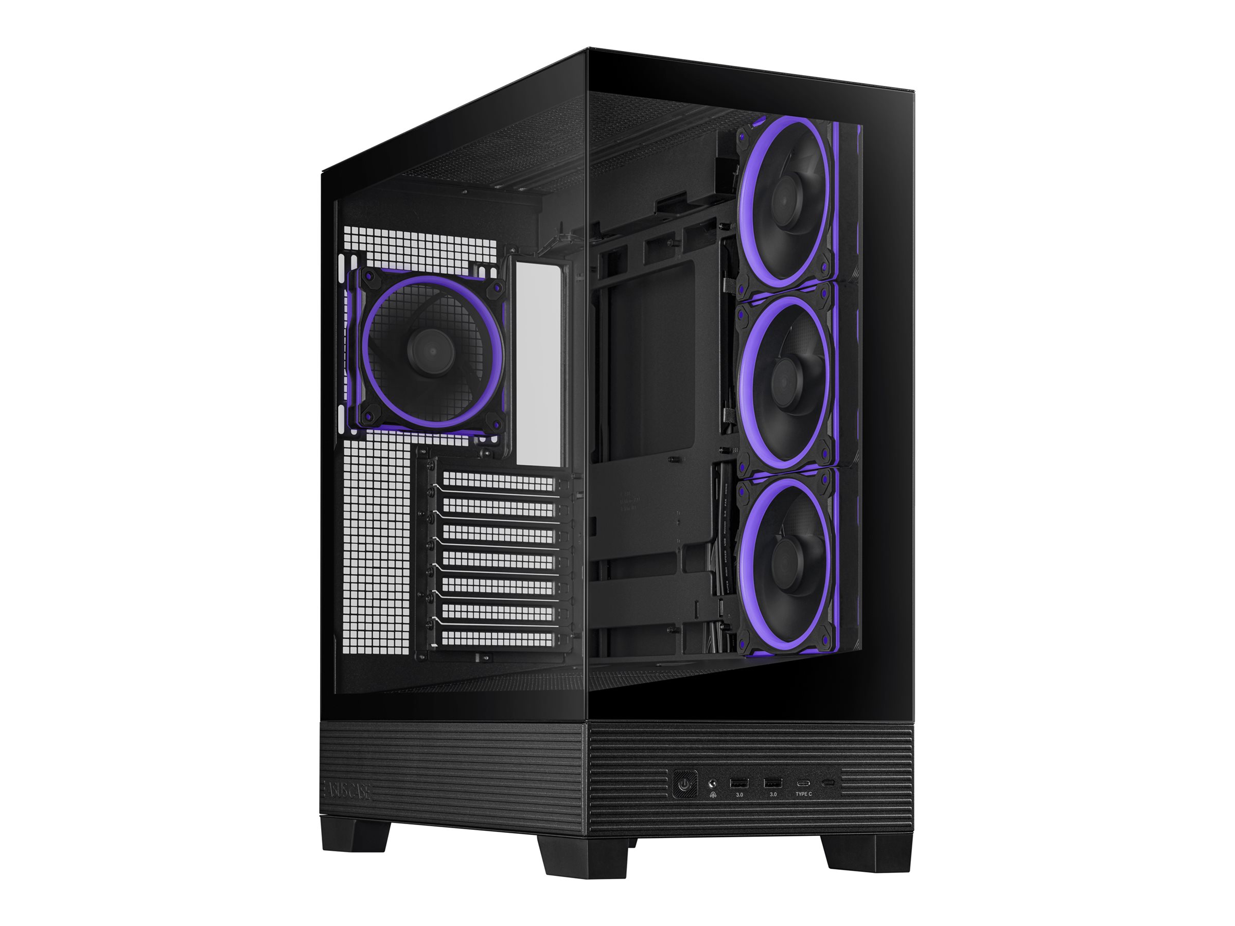 ASUS A23 PLUS - Mid tower - ATX - Seitenteil mit Fenster (gehärtetes Glas)