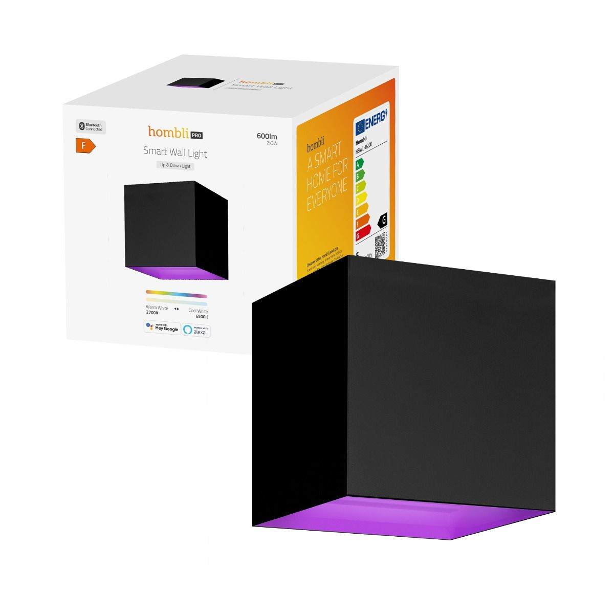 Hombli Smart Wall Light - Wandleuchte - LED - 6 W - Schwarz, Ansicht 2