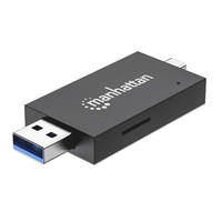 Manhattan USB 3.0 Typ-C/-A Kartenlesegerät microSD SD/MMC - Micro SD - MultiMediaCard (MMC)