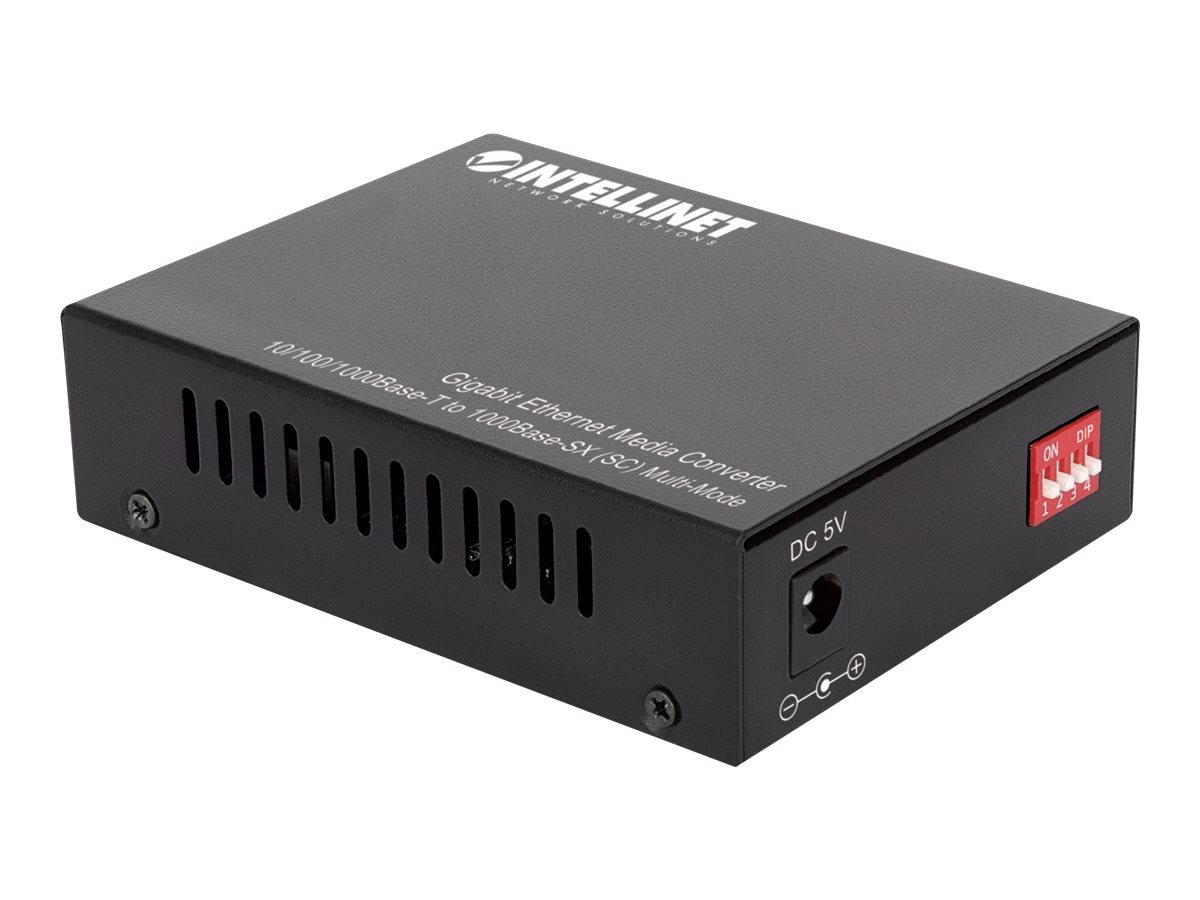 Intellinet Medienkonverter - 1GbE - 10Base-T 1000Base-SX 100Base-TX 1000Base-T