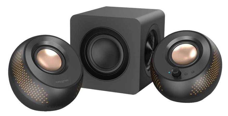 Creative Labs Creative Pebble X Plus - Lautsprechersystem - für PC - 2.1-Kanal - kabellos - Bluetooth - 15 Watt (Gesamt), Ansicht 2