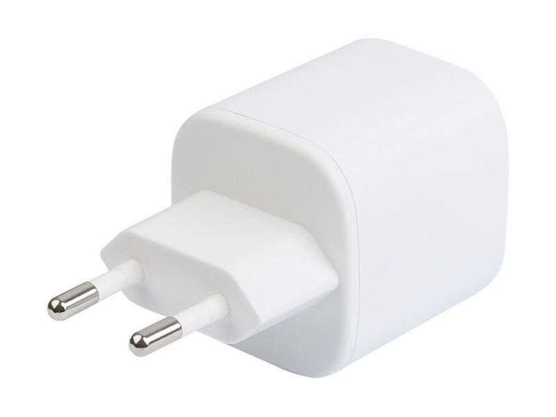 eSTUFF INFINITE - Netzteil - 100 % recycelter Kunststoff - 67 Watt - 3.35 A - 2 Ausgänge (USB Typ A, 24 pin USB-C), Ansicht 3