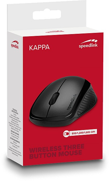 SPEEDLINK KAPPA Mouse - Maus - Für Rechtshänder - optisch - 3 Tasten - kabellos - 2.4 GHz - kabelloser Empfänger (USB), Ansicht 4