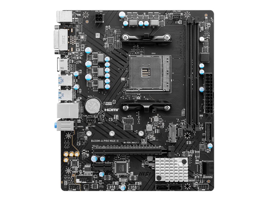 MSI B450M-A PRO MAX II - Motherboard - micro ATX - Socket AM4 - AMD B450 Chipsatz - USB 3.2 Gen 1 - 2.5 Gigabit LAN - On