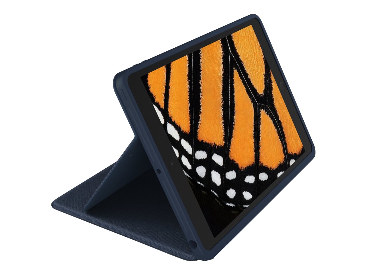 Logitech Rugged Combo 3 Touch for Education - Tastatur und Foliohülle - mit Trackpad - Apple Smart connector - QWERTZ - Deutsch - Classic Blue - für Bildungseinrichtungen - für Apple 10.2-inch iPad (7. Generation, 8. Generation, 9. Generation)