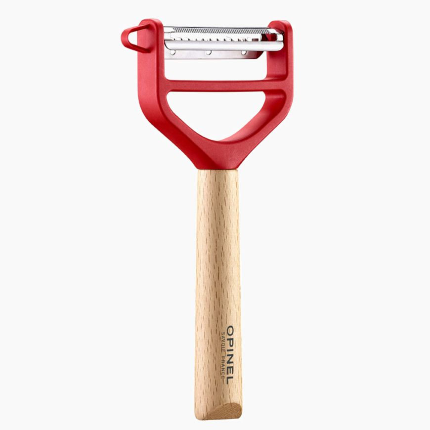 Opinel T-Duo - Obst & Gemüse - Y-Schäler - Edelstahl - Rot - Holz, Ansicht 2