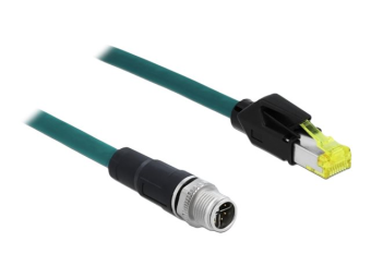 Delock Netzwerkkabel - 8 pin M12-X (M) zu RJ-45 (M)