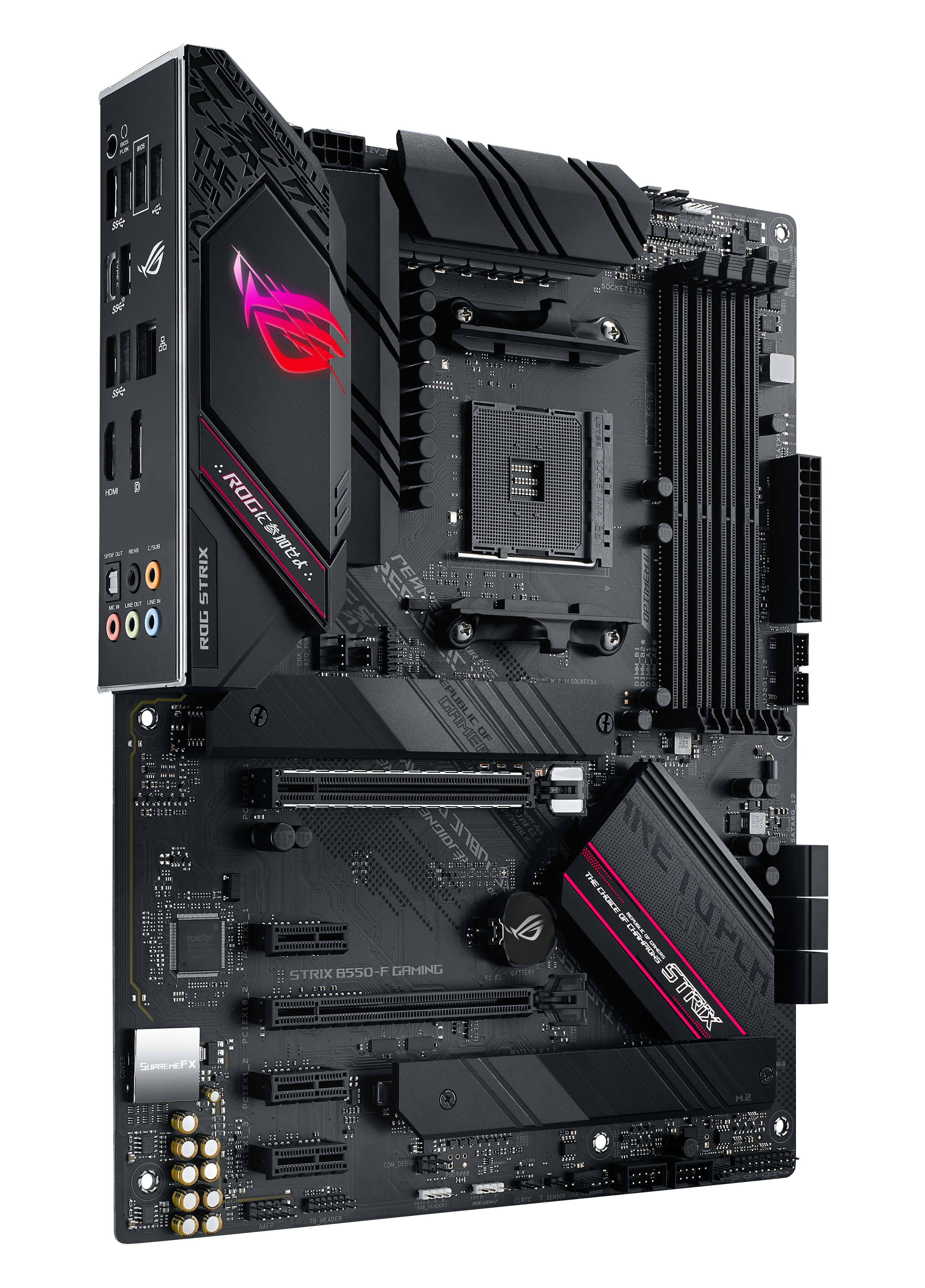 ASUS ROG STRIX B550-F GAMING, AMD, Sockel AM4, 3rd Generation AMD Ryzen™ 3, 3rd Generation AMD Ryzen 5, 3rd Generation AMD Ryzen™ 7, 3rd..., Sockel AM4, DDR4-SDRAM, 128 GB