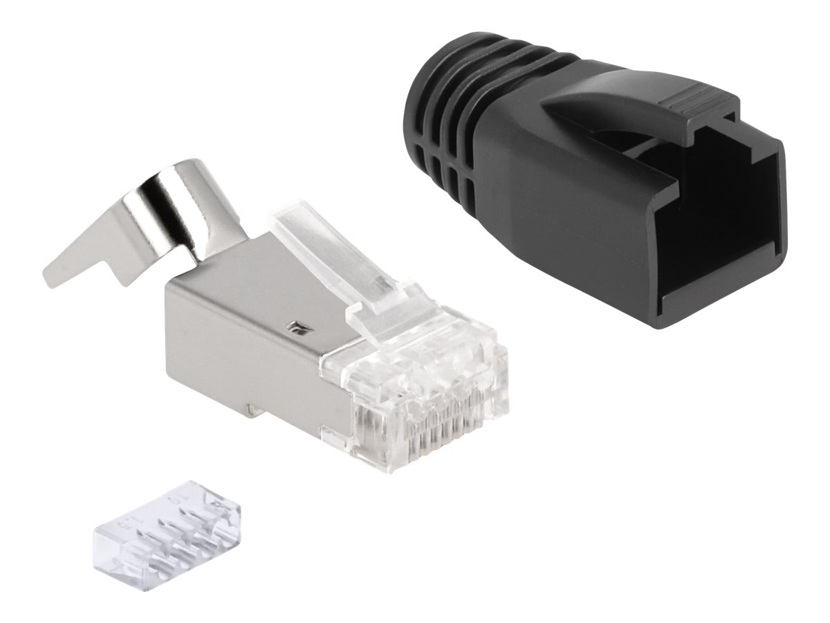 Delock Netzwerkanschluss - RJ-45 (M) - S/FTP - CAT 6a/7 (Packung mit 25)