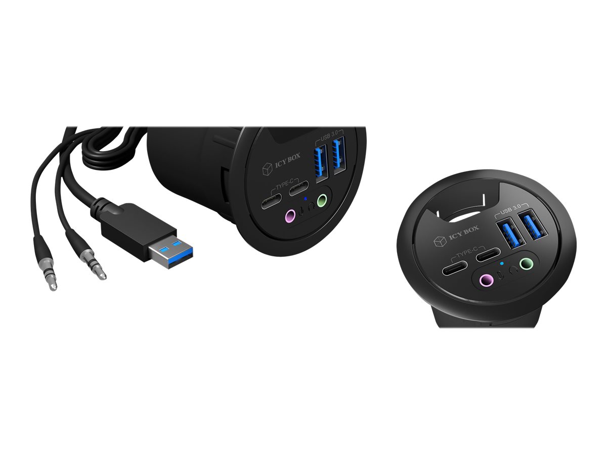 ICY BOX IB-HUB1403B - Hub - 2 x SuperSpeed USB 3.0 + 2 x USB-C, Ansicht 3