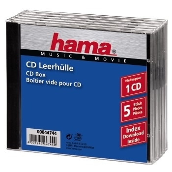 Hama Behälter CD-Aufbewahrung - durchsichtig (Packung mit 5), Ansicht 3