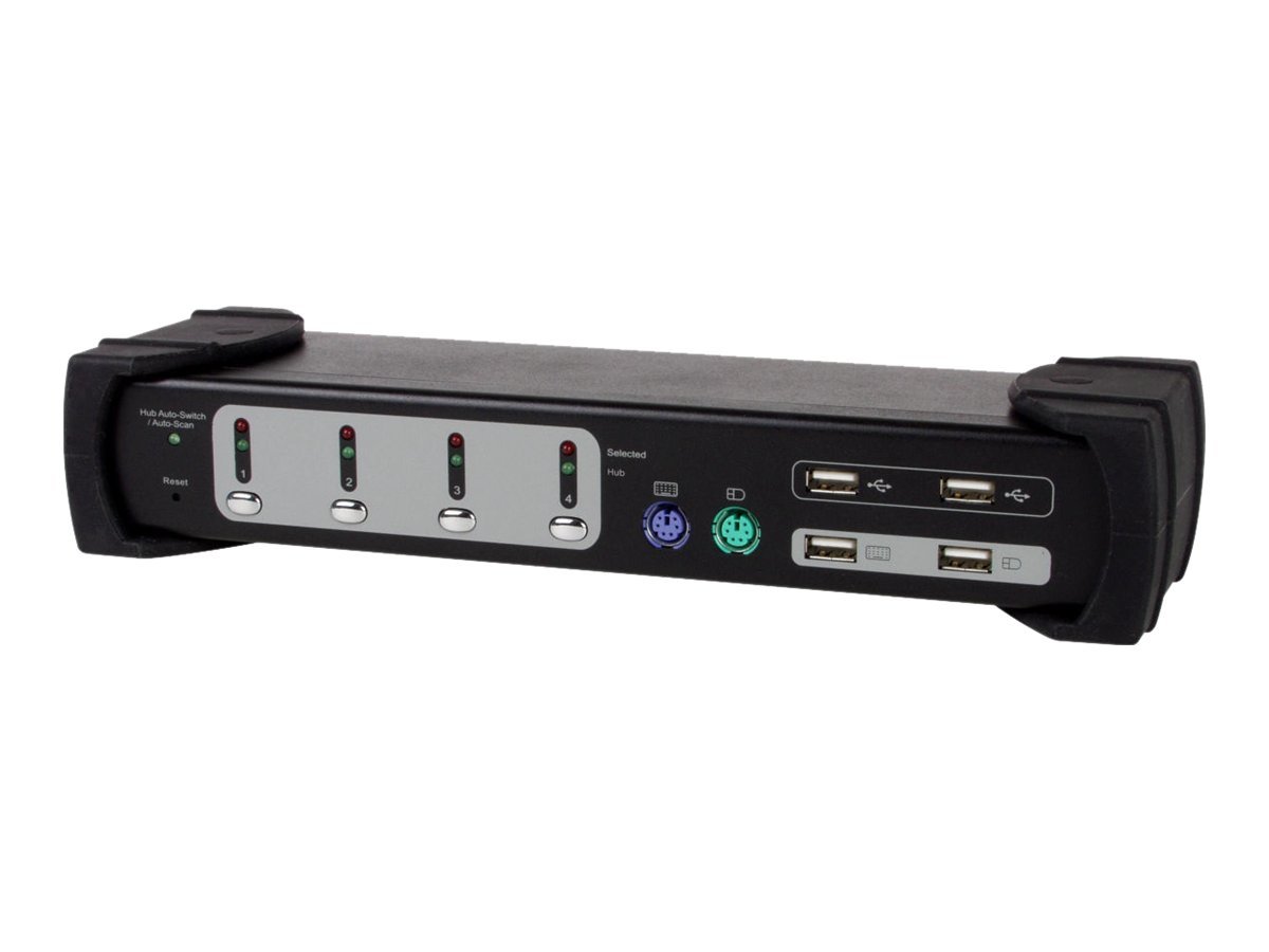 equip Dual Monitor 4-Port Kombo KVM Switch - KVM-/Audio-/USB-Switch