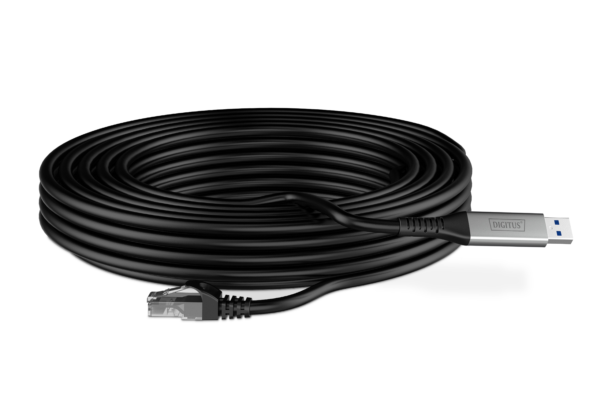 DIGITUS USB 3.2 Gen1 - RJ45 Ethernet Kabel, 1Gbit/s, 10m, Ansicht 3