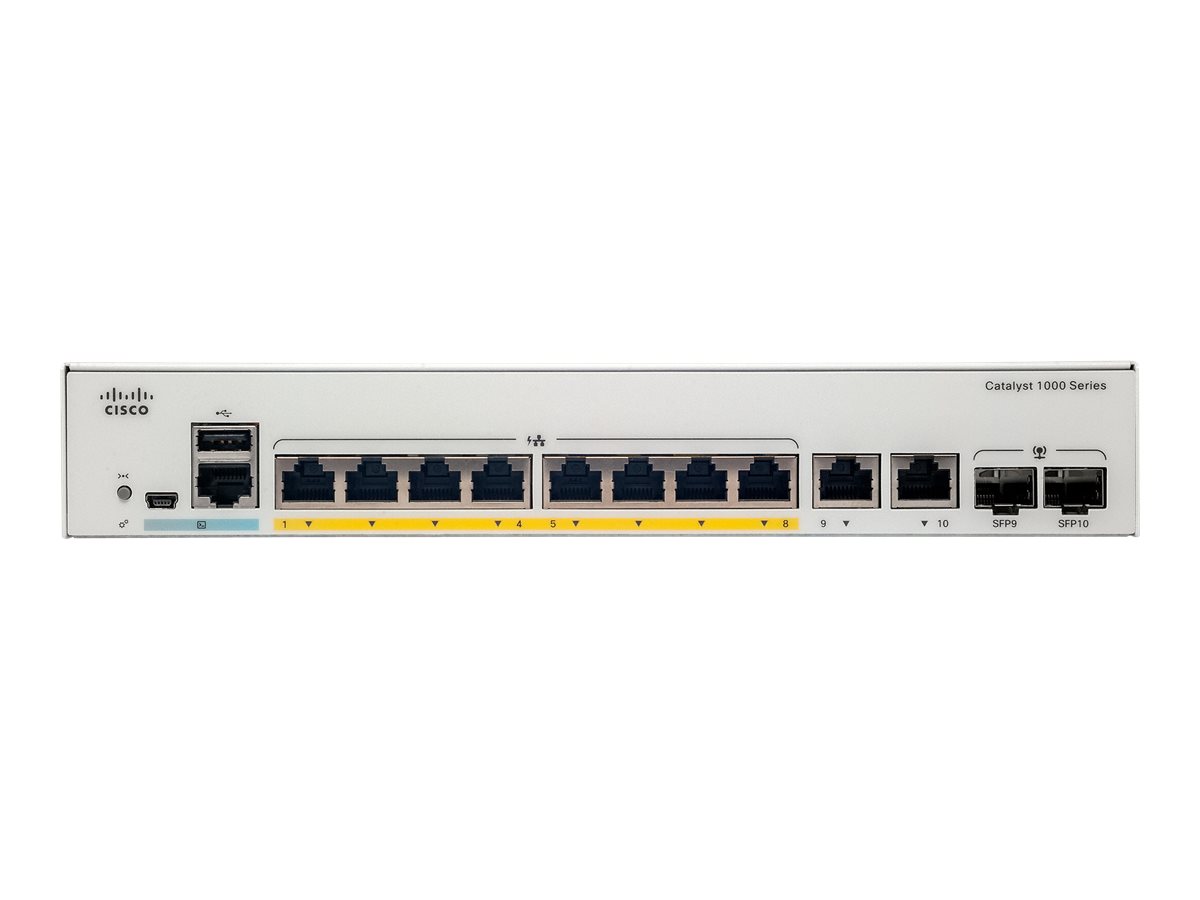Cisco Catalyst 1000-8P-2G-L - Switch - managed - 4 x 101001000 (PoE+)