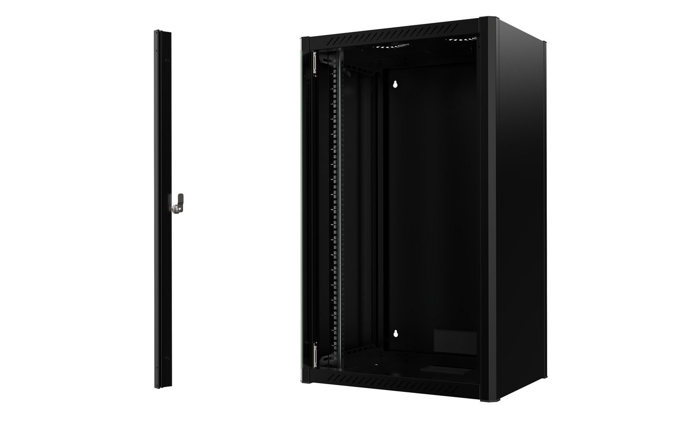 Lanview RWM20U45BL - Wandmontiertes Regal - 20U - 33,3 kg - Schwarz, Ansicht 3