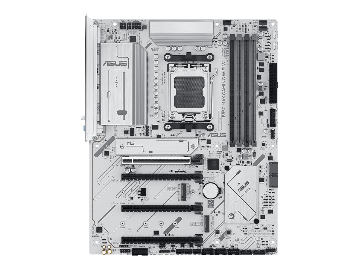 ASUS B650E MAX GAMING WIFI W - Motherboard - ATX - Socket AM5 - AMD B650 Chipsatz - USB-C 3.2 Gen2, USB 3.2 Gen 2, USB 3.2 Gen 1 - 2.5 Gigabit LAN, Wi-Fi 6E, Bluetooth - Onboard-Grafik (CPU erforderlich)