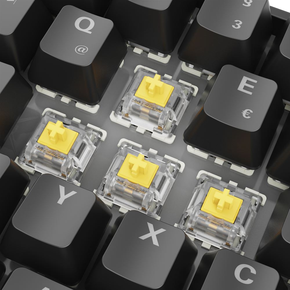 Sharkoon Skiller SGK50 S4 Gen2 schwarz Gateron Yellow - TL: Deutsch, QWERTZ, Ansicht 3