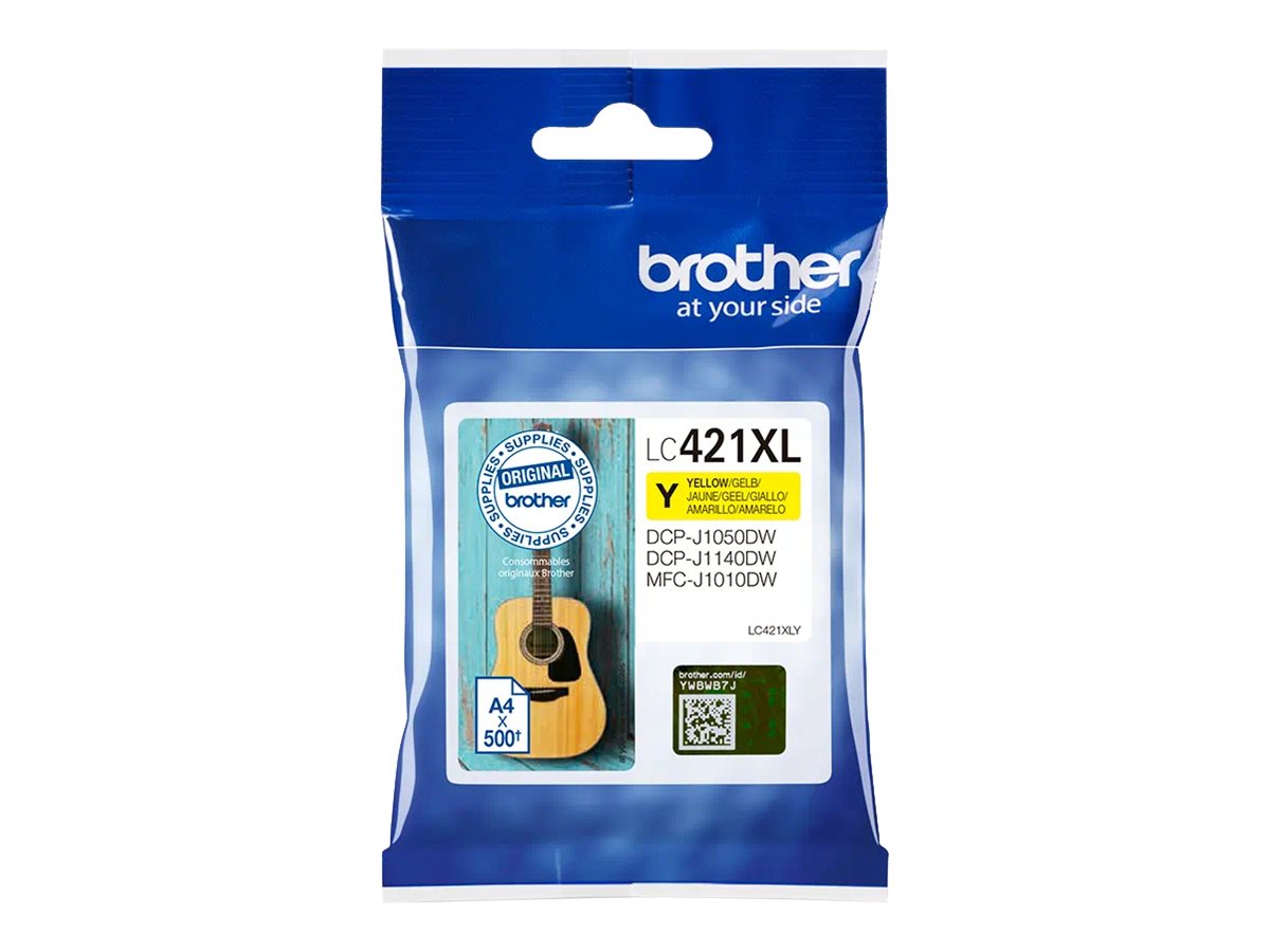 BROTHER 500-page Yellow ink cartridge (LC421XLY)