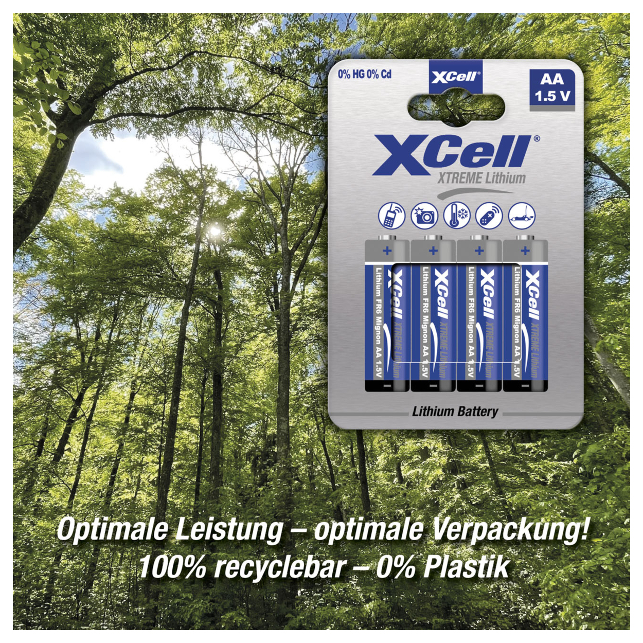 XCell Batterie Extreme Lithium FR6 Mignon AA 4St. - Batterie - Mignon (AA), Ansicht 2