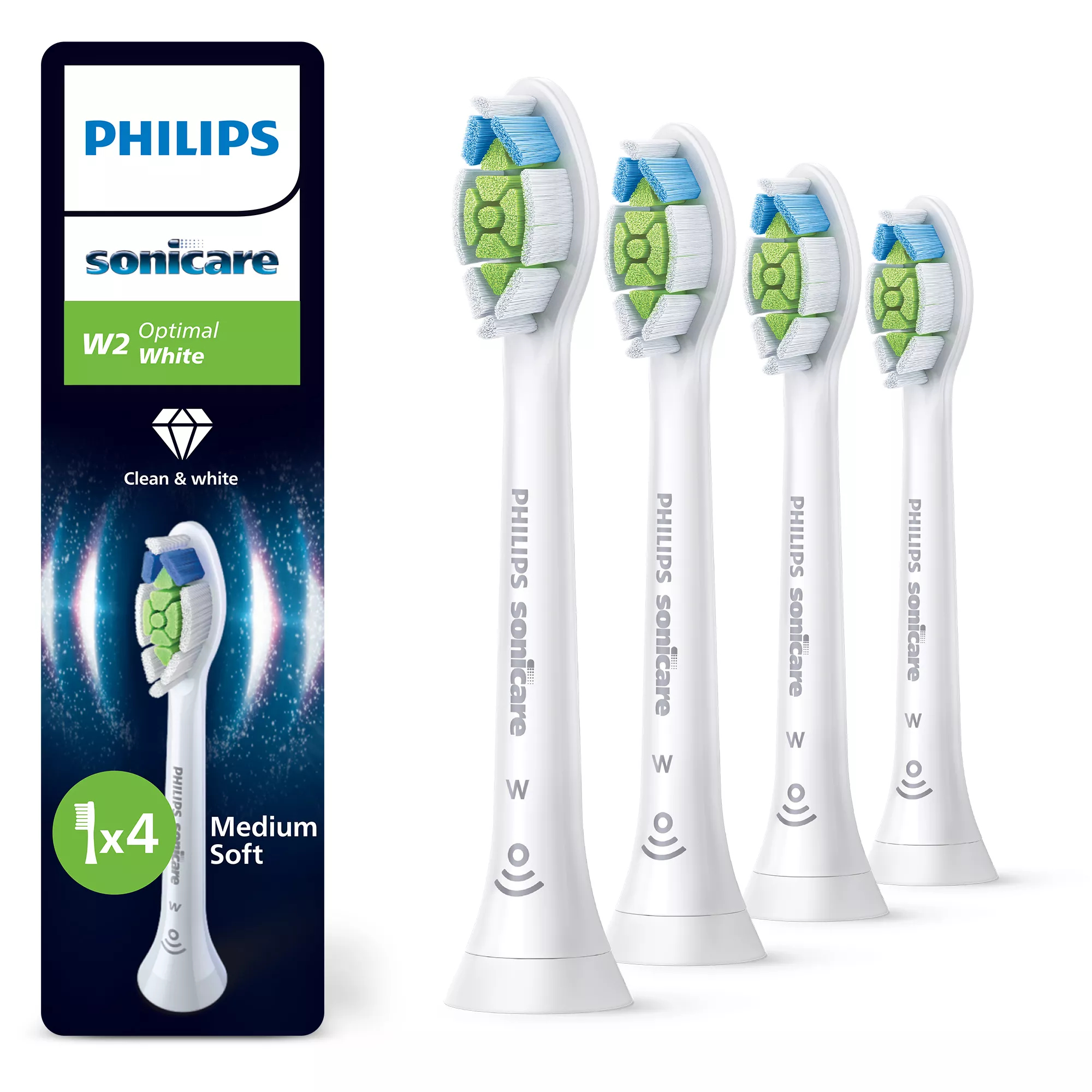 Philips Zahnbürstenkopf Sonicare Optimal White HX6064/87 4 Stück, Ansicht 3