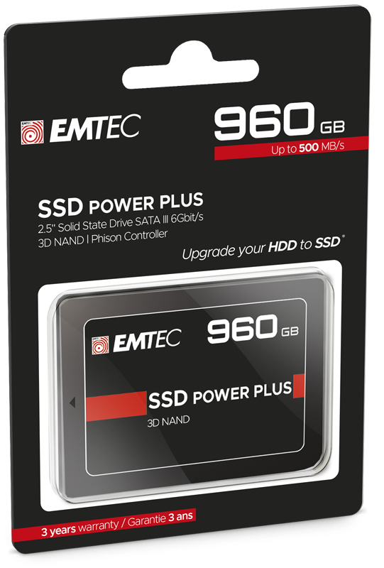 EMTEC X150 Power Plus 3D NAND - SSD - 960 GB - intern - 2.5 (6.4 cm), Ansicht 4