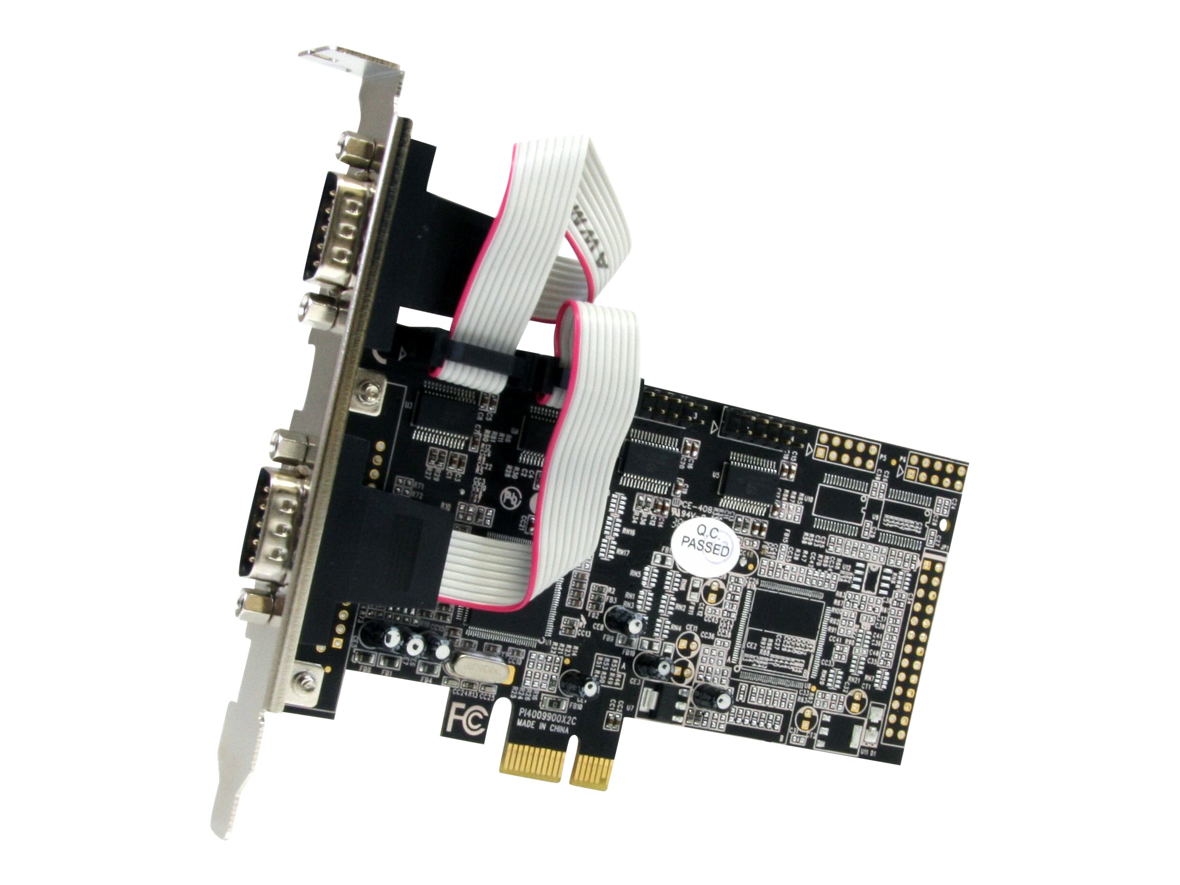 StarTech.com 4 Port Serielle RS232 PCI Express Schnittstellenkarte mit Breakout Kabel - DB9 PCIe Karte mit 16950 UART - Serieller Adapter - PCIe 1.1 - RS-232 - 4 Anschlüsse