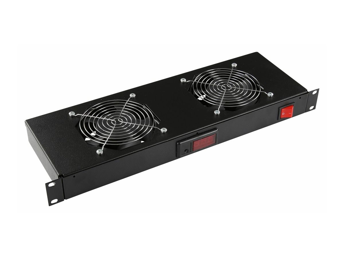 Lanview RAF300BL - Schwarz - 2 Lüfter - 280 m³/h - 1U - 19 - IP20, Ansicht 2