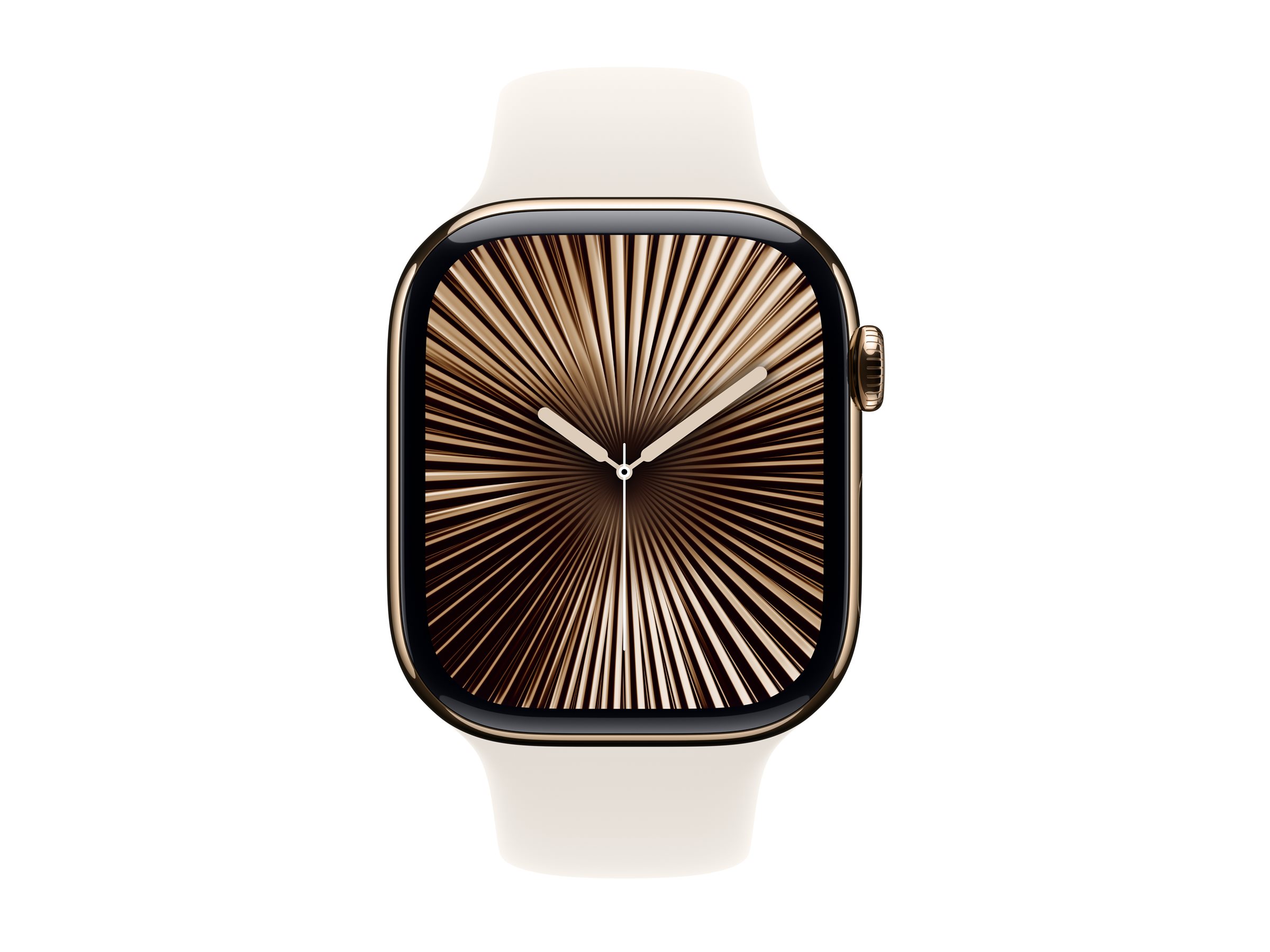 Apple Watch Series 10 (GPS + Cellular) - 46 mm - Gold Titan - mit Sportband - Starlight - Bandgröße: S/M, Ansicht 3