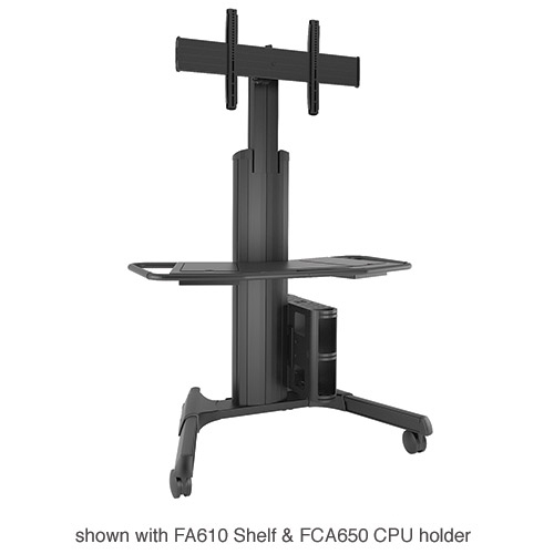Chief Fusion Medium Height Adjustable Mobile TV Cart - Black - Wagen - für LCD-Display (32-65) - Schwarz, Ansicht 3