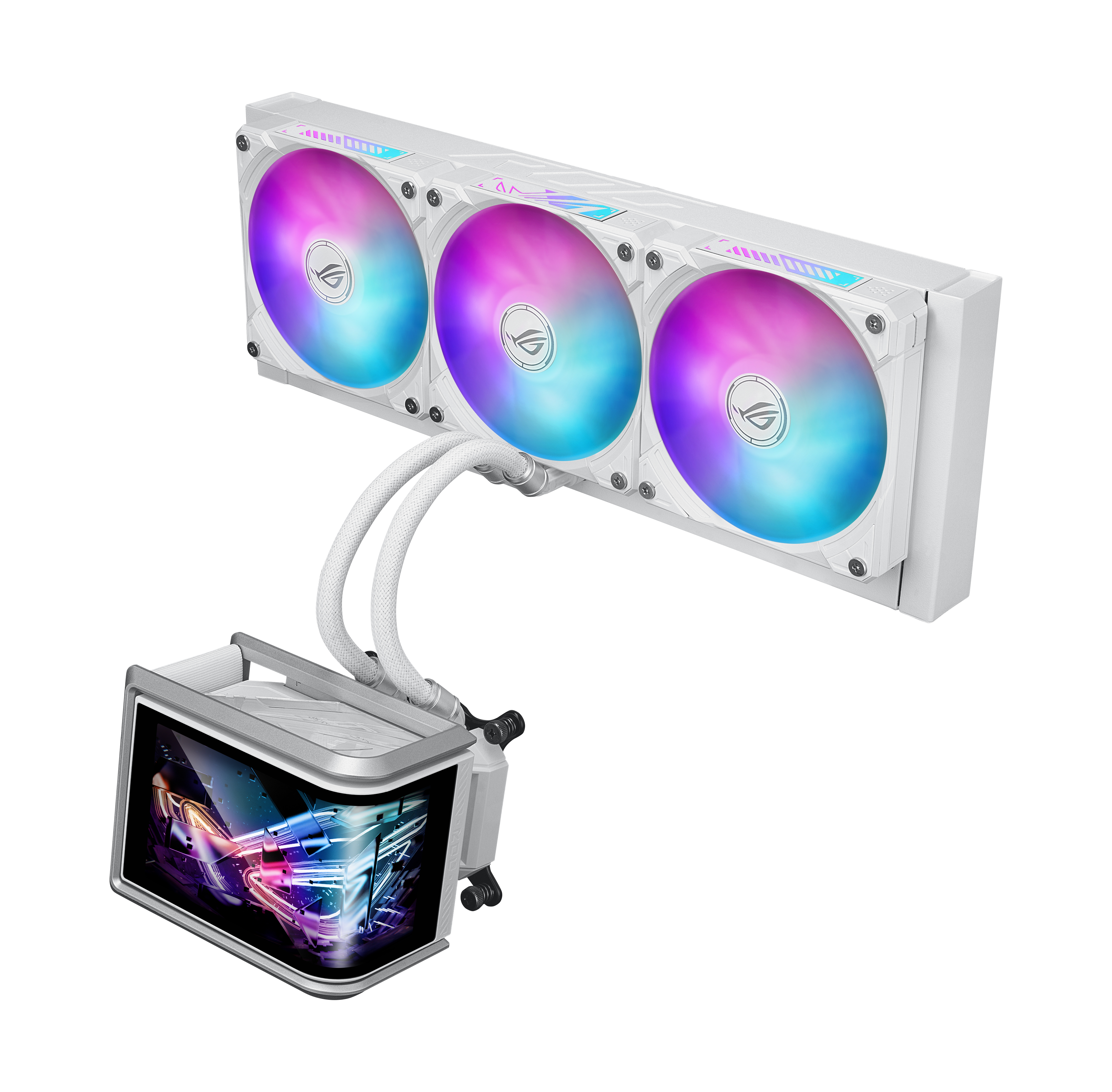 ASUS ROG Ryuo IV SLC 360 ARGB - White Edition - Wasserkühlung - Kühlergröße: 360 mm - (für: LGA1700, LGA1851, AM4, AM5), Ansicht 3