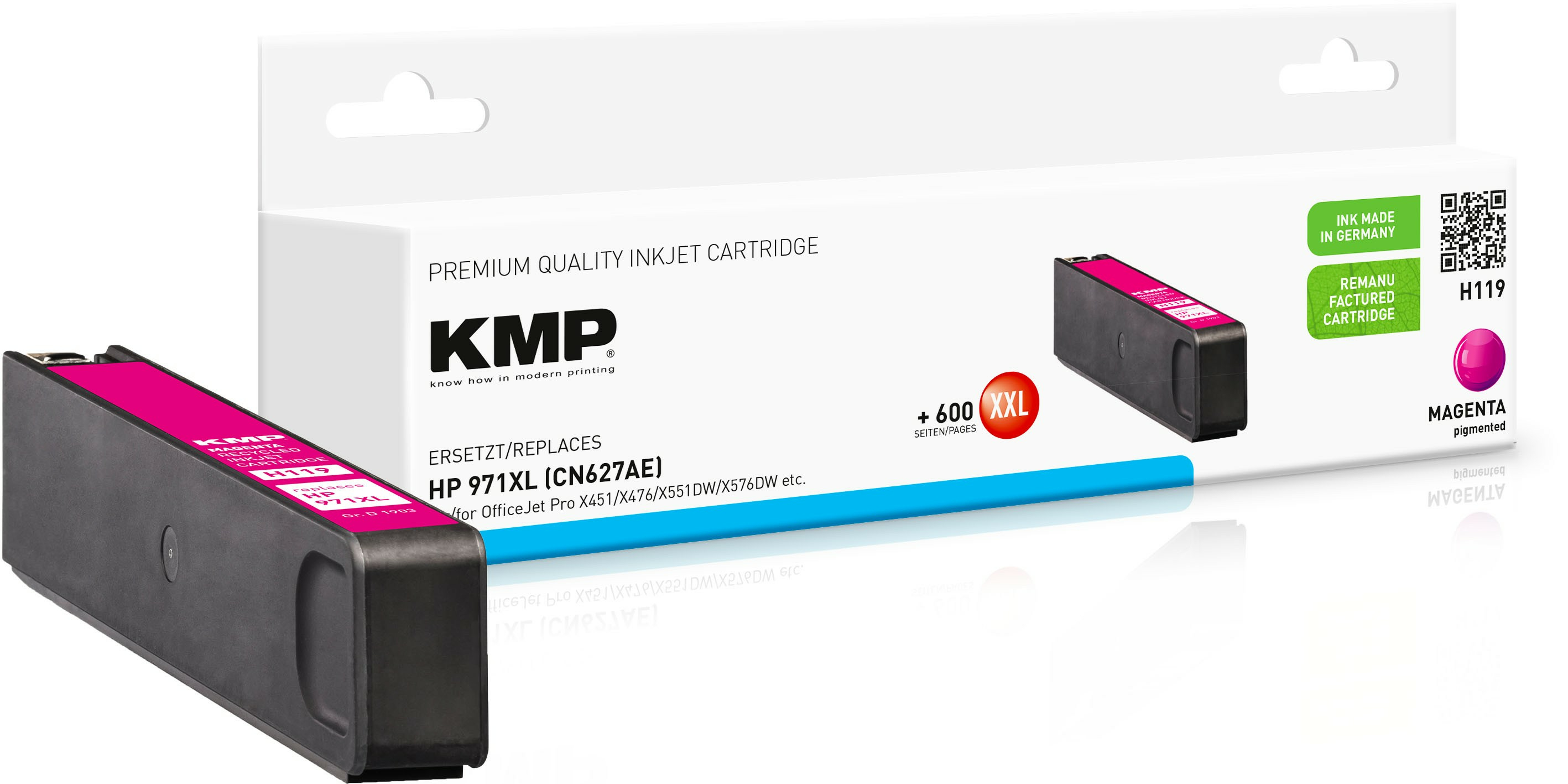 KMP H119 - 106 ml - Hohe Ergiebigkeit - Magenta - kompatibel - Box - Tintenpatrone (Alternative: HP 971XL, HP CN627AE), Ansicht 3