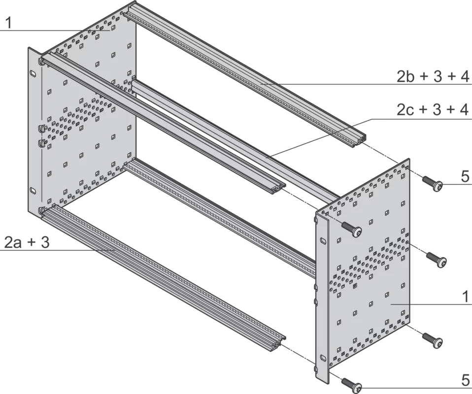 SCHROFF SUBR L 6U 84HP 235D SL - Rack-Zubehör, Ansicht 3