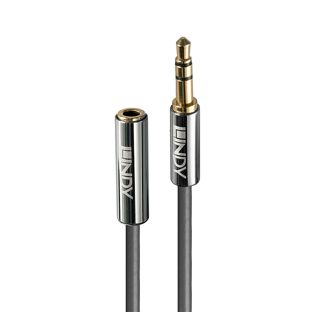 Lindy Cromo Line - Audioverlängerungskabel - mini-phone stereo 3.5 mm männlich zu mini-phone stereo 3.5 mm weiblich - 3 m, Ansicht 2