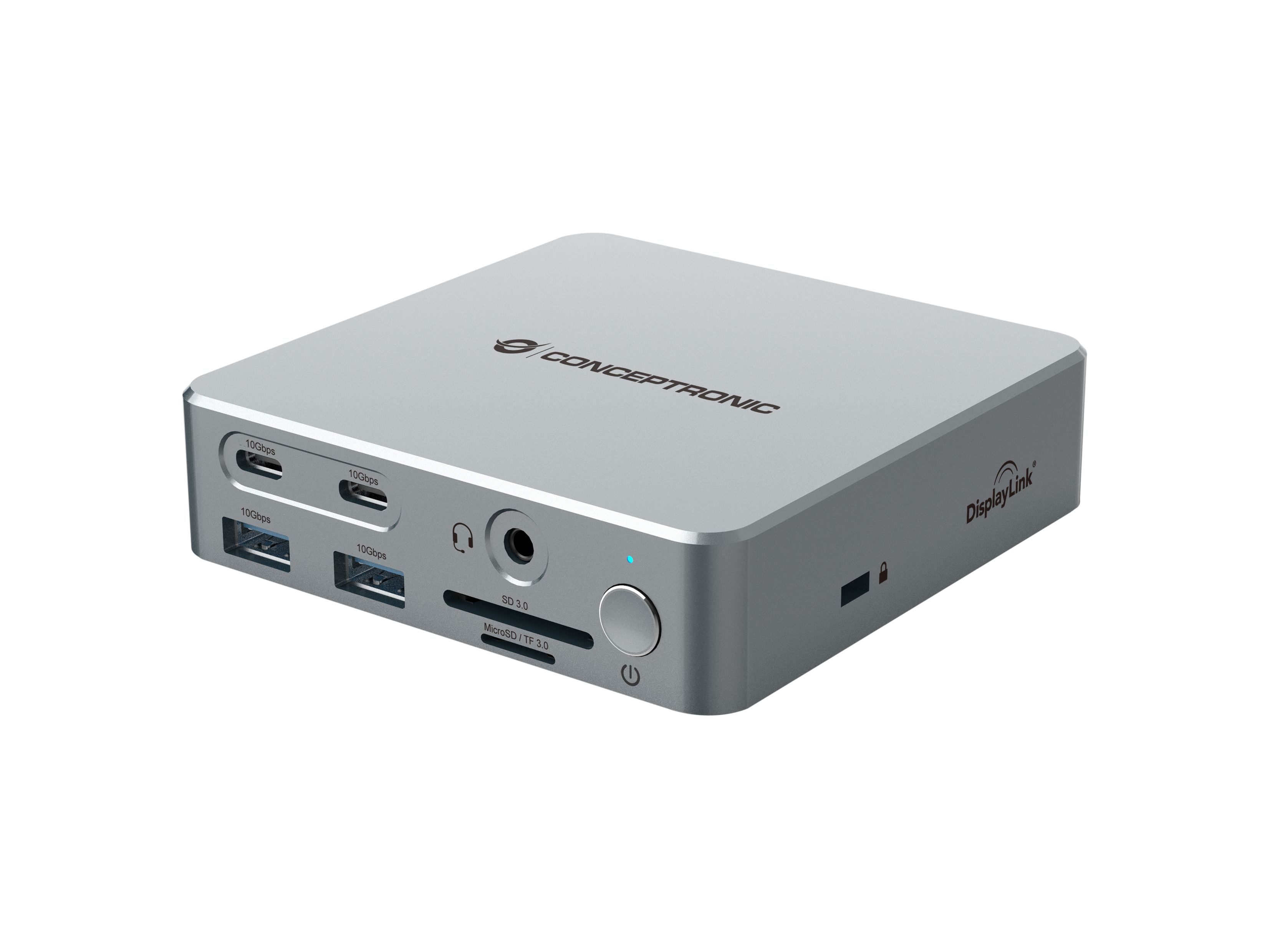 Conceptronic Dock USB-C->2xHDMI 2xUSB-C 4xUSB-A DP GbE LAN, Ansicht 2